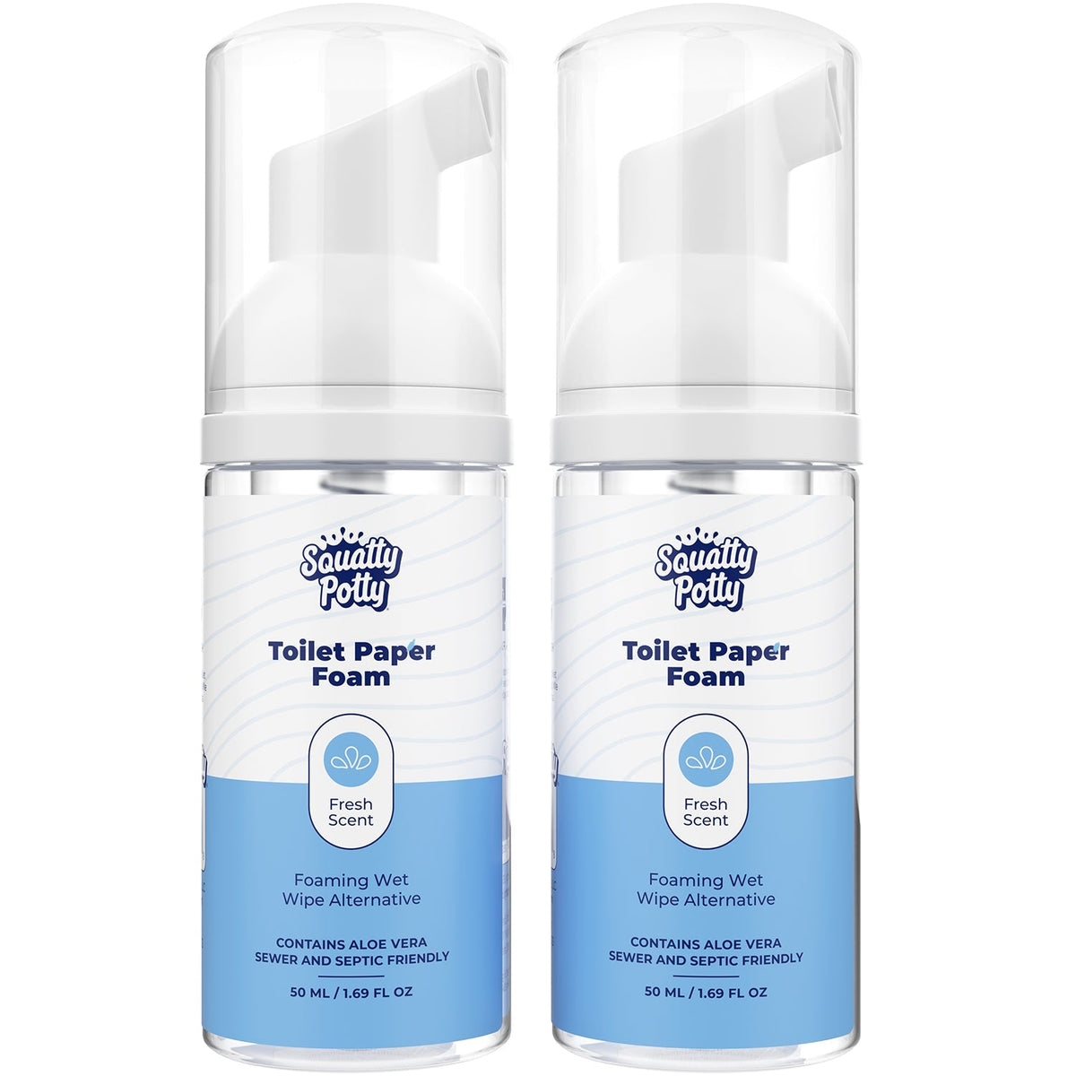 Toilet Paper Foam Instant Wet Wipe 2 Pack